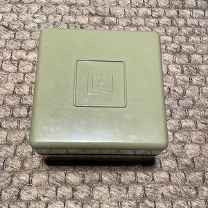 Vintage Paco Rabanne Catch All Olive Green Shave Basin Container, Travel Size